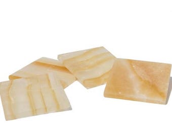 Onyx Coasters in Amber
