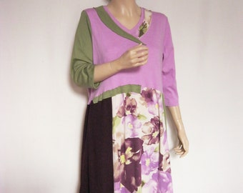 XL Pink and Green Party Dress