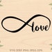 Love SVG Infinity svg Valentine Svg files Valentine dxf Friendship SVG Cut Files Dxf Eps Cricut files for Silhouette files Cricut Downloads
