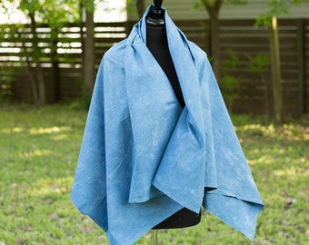 Tencel and rayon blend fabric - hand dyed - organic indigo