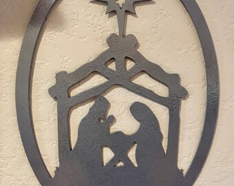 Metal Nativity Wall Hanging