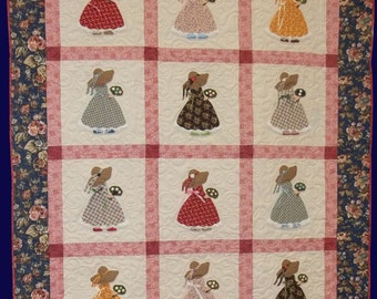 PDF - Sunbonnet Sue - Strawbonnet Sue Quilt Pattern