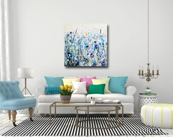 Large Wall Art Canvas Prints Abstract and Floral by Tamarrisart