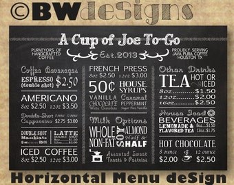 menu sign design