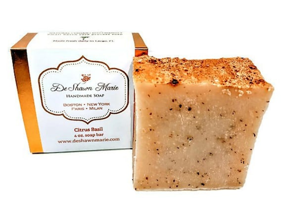 Citrus Basil Soap/Organic Soap/Natural Soap/Cold Process Soap/Vegan Soap/Olive Oil Soap/Christmas Gift/Soap Gift/Orange Soap/Herbal Soap