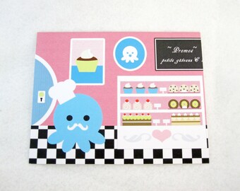 Blank Octopus Bakery  Note Card