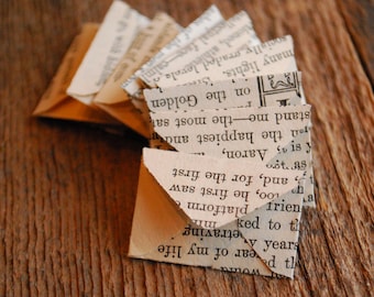 Vintage Paper Novel Miniature Envelopes, Teeny Tiny Envelopes, Mini Envelopes, Vintage Paper