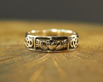 Claddagh Ring Sterling Silver, Promise Ring, Engagement Ring, Friendship Ring, Irish Ring, Claddagh Ring Men, Ladies Claddagh Ring, Claddagh