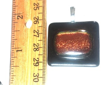 Dicroic Pendant with Sterling Silver Bail #5