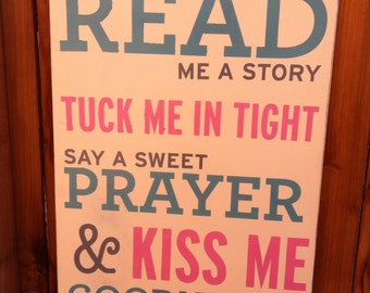 18x24 Kiss Me Goodnight