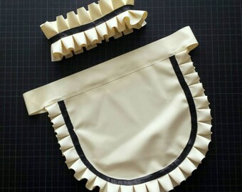 Latex maid roleplay accessory set