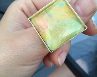 Adjustable Hand Painted Ring