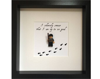 Harry Potter Framed Minifigure Print "I Solemnly Swear I Am Up To No Good"