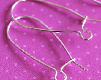 Sale 100pcs Small Silver KIDNEY EARWIRES Hooks