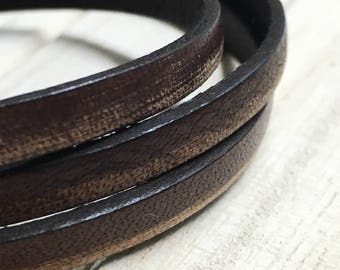 Man bracelet vintage camel. Triple.