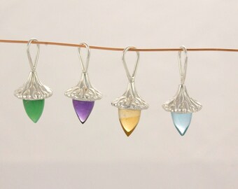 ACORN gemstone drop pendant