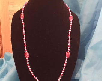 Shades of Pink, Necklace, Beaded