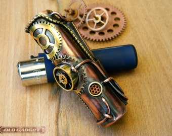 steampunk Lighter Cover Clipper Lighter case Clipper Lighter Case Holder Sleeve Cover