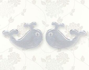 Sterling Silver whale earrings | whale jewelry | silver earrings | whale tail earrings | whale stud earrings | silver whale tail