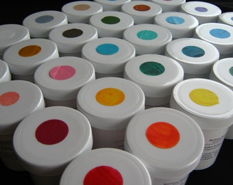 Marbling Paint 3 fl. oz. Jars COMPLETE SET - Acrylic 30 Jars DIY Marbleizing Paper Fabric Marbling With Instructions