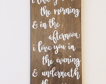Skidamarink hand painted rustic children's bedroom sign