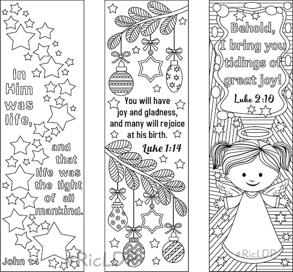9 printable christmas coloring bookmarks 6 designs with bible