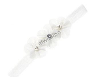 1 pcs Three flower Headbands, Baby headbands, Flower Headband