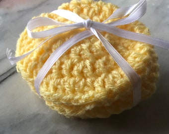 Reusable Crocheted face scrubbies