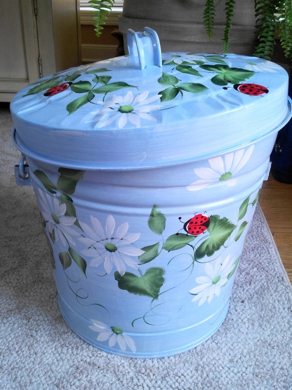 Custom Painted Trash Cans Custom Painted Trash Cans
