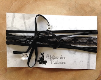 Black Lace and velvet Choker
