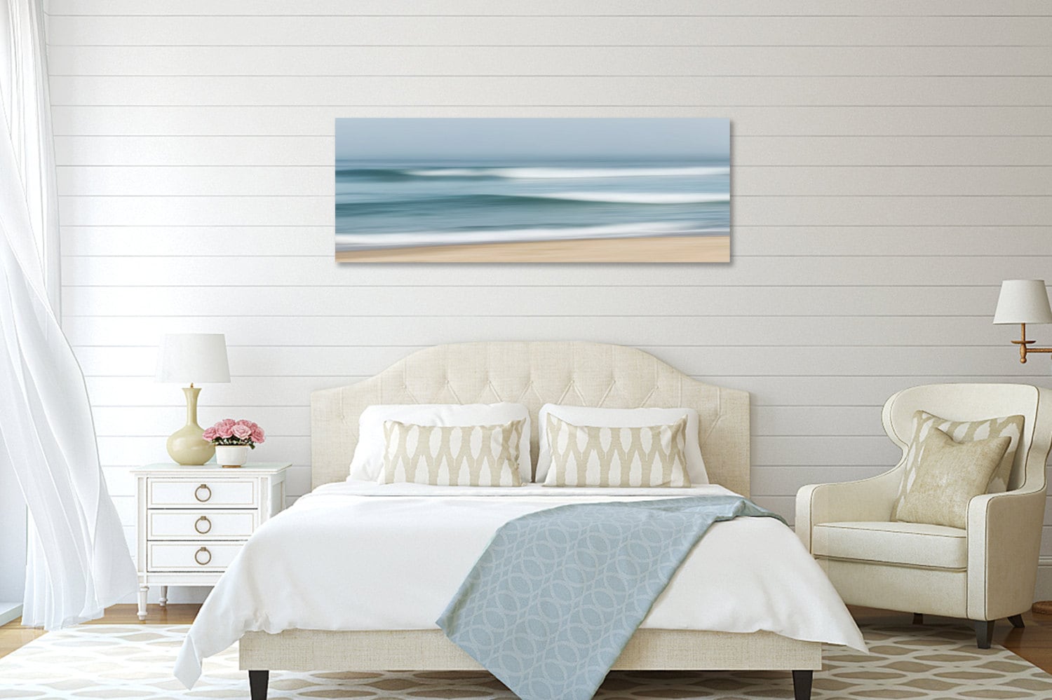 Coastal Wall Decor Large Abstract Beach Canvas Wall Art