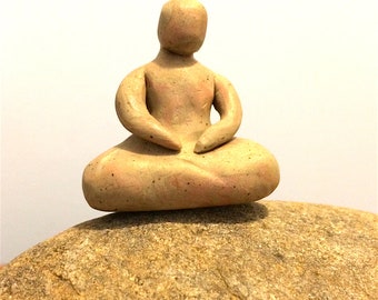 Small buddha, marbled garden sculpture, earth goddess mother nature, miniature buddha pocket goddess
