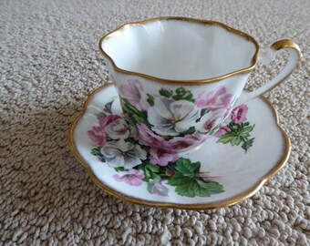 Vintage Salisbury Cup and Saucer Made in England Bone China
