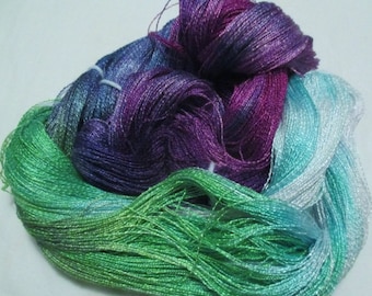 Hand dyed Tencel Yarn - 900 yds. Lace Wt. Tencel Yarn SACHET