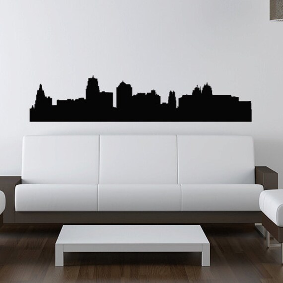 Kansas City Skyline Wall Decal Vinyl Sticker Missouri