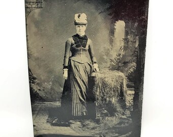 Set of Three Original Vintage Tin Type Photos