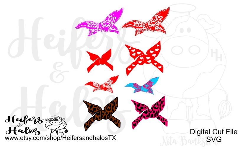 Download bandanas digital cut files svg pdf png eps dxf studio3