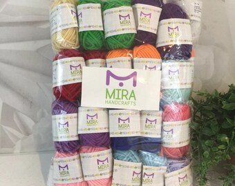 Mira Handcrafts Basic 40 Bon Bons Assorted Colors Acrylic Yarn E-Books New