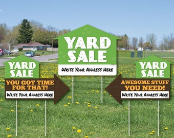 arrow yard signs