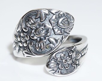 Sterling Silver (925) Spoon Ring, Plantation replica