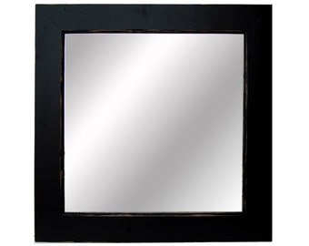 Black Wood Framed Mirror - Sundance