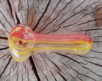 Small Spoon Pipe w/ Red and Yellow Ribbons