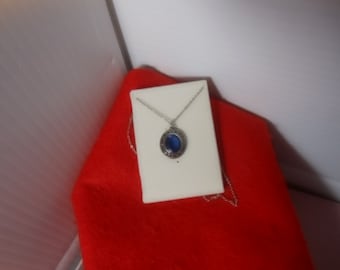 Blue Desert Storm Pendant with 18" chain