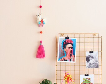 Llama Peruvian Mobile/ Pom Pom Tassel Mobile/ Nursery Mobile/ Llama Mobile/ Alpaca Mobile/ Nursery Decor/ Boho Decor Llama/ Darla home