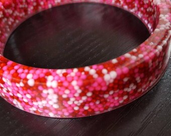 Resin Sprinkle Fairy Kei Pastel Goth Bangle Bracelet