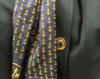 Royal Silk "Chanel Style" Anchor silk scarf