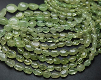 14 Inches Strand,Finest Quality Natural Grossular Garnet Smooth Oval Shape Nuggets 7-10mm Large