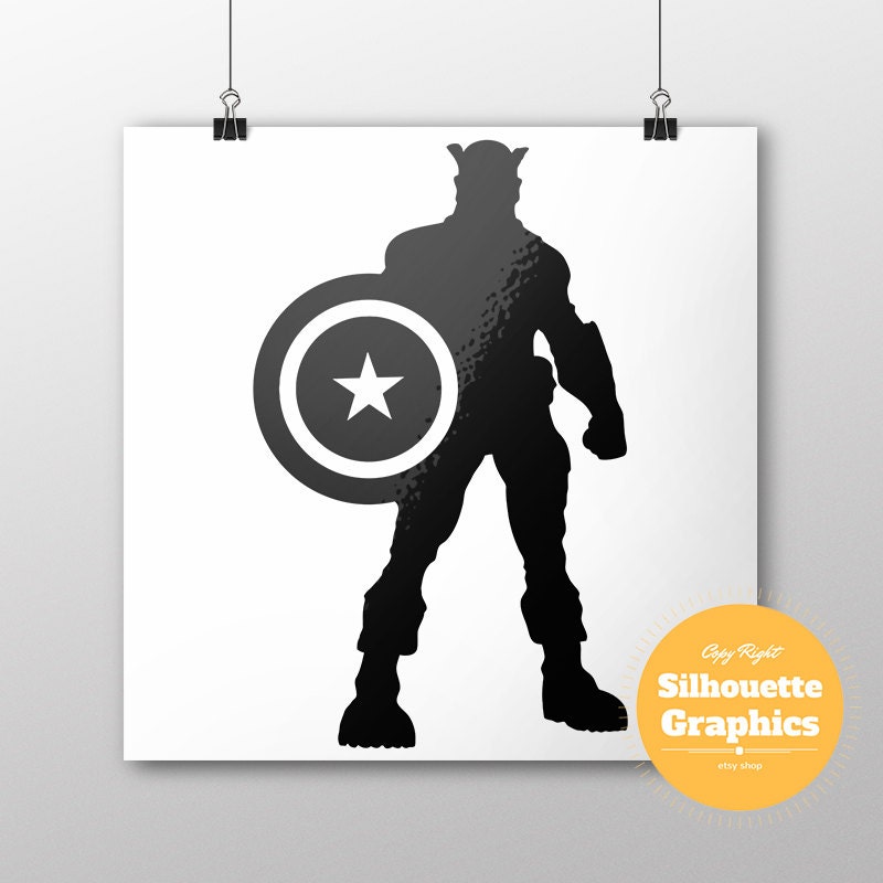 Download Captain america America supper hiro silhouette file svg