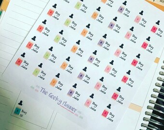 36 buy juice ecig vape vapouriser vaping e-cig e-liquid planner stickers Daily Weekly Habit Tracker cleaning charging