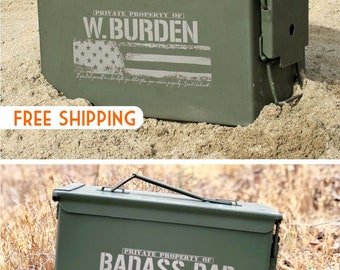 Personalized Dad Gift Ammo Box Mens Cool Guy Gifts Father's Day Gift Ideas Personalized Ammo Can Grandpa Gift, Husband Gift, Father Gift